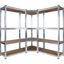 Wiltec Regál 164x150 x 160 cm pozink ocel 4 police