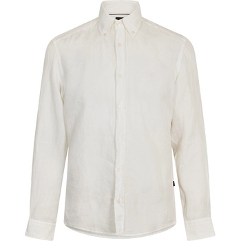 HUGO BOSS Риза с къс ръкав Boss Mens BOSS BLACK Liam Short Sleeve Buttoned Shirt - White 100