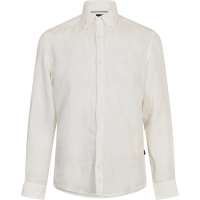 HUGO BOSS Риза с къс ръкав Boss Mens BOSS BLACK Liam Short Sleeve Buttoned Shirt - White 100