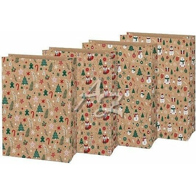 MFP sáček papírový vánoční KRAFT 4 26x36x12cm mix 5252929
