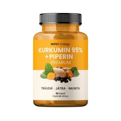 MOVit Kurkumin 95% + Piperin Premium 60 kapsúl