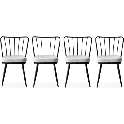 Kalune Design Yildiz čierna / svetlosivá 4 ks