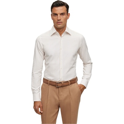 HUGO BOSS Риза с дълъг ръкав Boss Men's Long Sleeve Tailored Fit Shirt - Beige