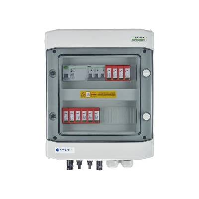 EM-1102_DCAC Разпределителна кутия DCAC, IP65, SPD DC Dehn 1000V тип 2, 2 x PV верига, 2 x MPPT, SPD AC Dehn тип 2, 10A 3-F, RCD тип A 40A/300mA (EM-1102_DCAC)