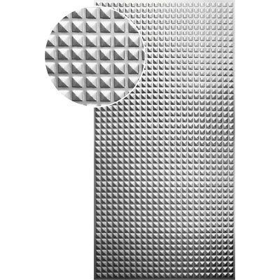 Plech pozinkovaný, 2000 x 1000 x 1,2 mm, 3D vzor pyramída 2