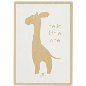 Bambam Дървена картичка за бебе Bam Bam - Hello little one (51485)