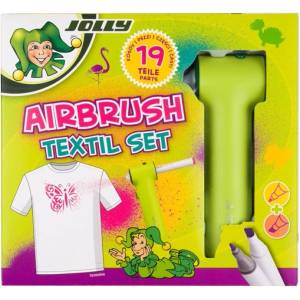 Jolly Airbrush Textile Комплект цветни маркери за текстил от 12 части с двоен край 4446-0015 (4446-0015)