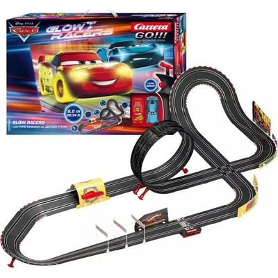 Carrera Autodráha GO 62559 Disney Cars Glow 6,2 m, 62559 – Zboží Mobilmania