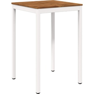 vidaXL Градинска бар маса Естествено и бяло 70 x 68, 5 x 105 см (901335)