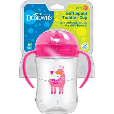 Dr.Brown's hrneček s měkkým náustkem pro batolata růžový 270 ml