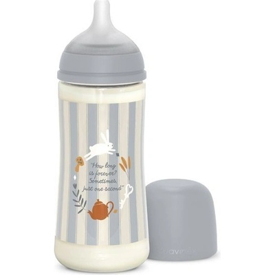 Suavinex Wonderland kojenecká láhev fyziologický průtok modrá 360 ml