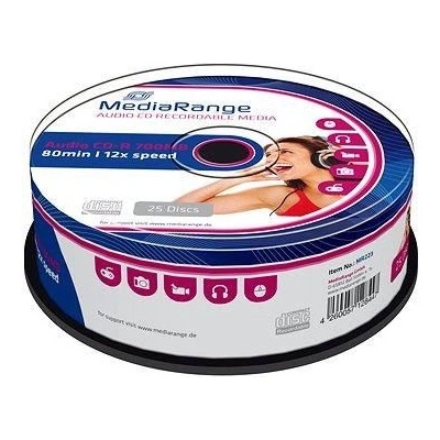 MediaRange CD-R 700MB 52x, printable, spindle, 25ks (MR223)