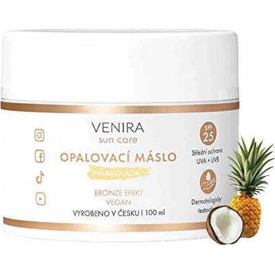 Venira Opalovací máslo bronze s SPF25 piňakoláda 100 ml