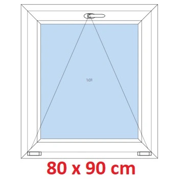 Soft Plastové okno 80x90 cm, sklopné
