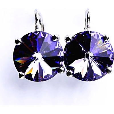 Čištín krystal Swarovski Tanzanit s krystaly NK 1188