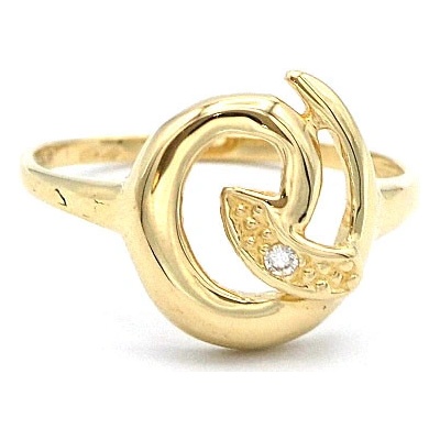 B&B Goldinvestic Zlatý spirála se zirkonem N3513