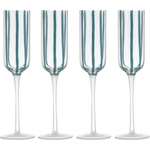 Ladelle Чаши за шампанско в комплект от 4 бр. 180 ml Stripe - Ladelle (64169)