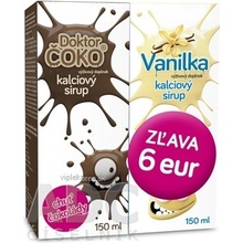 Vulm Kalciový sirup Promo Doktor čoko + vanilka 2 x 150 ml