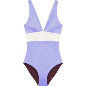 MYMARINI Дамски бански костюм MYMARINI Women's Plungesuit Swimsuit - Chocolate / Lilac (150-5675-0512)