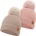 KeaBabies Зимна Детска Шапка 6-36м Розова 2 Броя Keababies