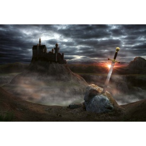 DIMEX ART Флизелинов фототапет камелот на крал артур 375 x 250 см