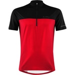 Löffler Мъжка фланелка с къс ръкав за колоездене Löffler Bike Shirt Half-Zip Glow Cycling jersey - Red - размер 58 (EU) (056-3501-0417)