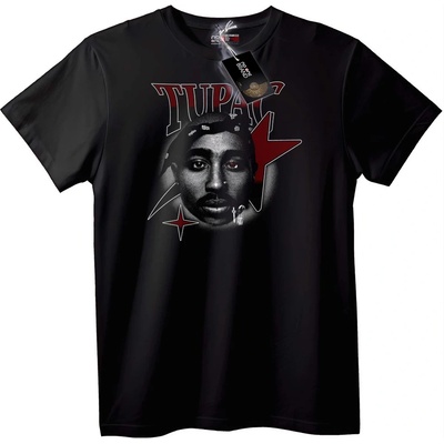 NOONEBRAND Тениска Tupac Shakur Звезда - L, Black