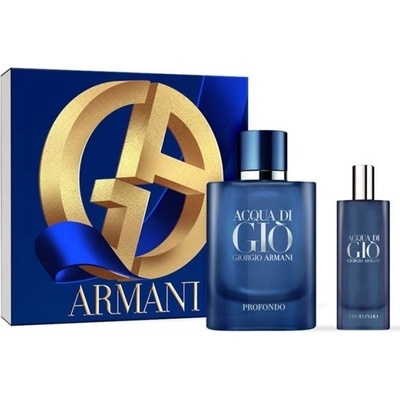 Giorgio Armani Acqua Di Gio Profondo parfumovaná voda 75 ml + parfumovaná voda 15 ml