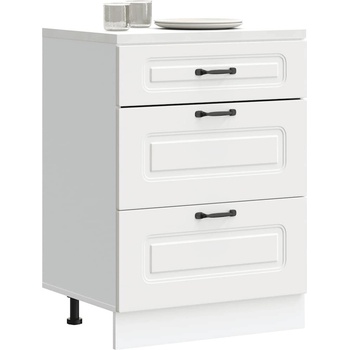 vidaXL Кухненски шкаф, "Kalmar", бял, инженерно дърво (854279)