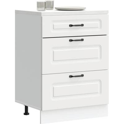 vidaXL Кухненски шкаф, "Kalmar", бял, инженерно дърво (854279)