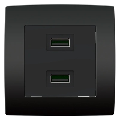 ELMARK City usb ДВОЕН КОНТАКТ АНТРАЦИТ (193751)