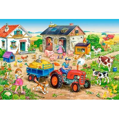 Castorland - Puzzle Day on the farm - 40 - 99 piese