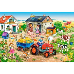 Castorland - Puzzle Day on the farm - 40 - 99 piese