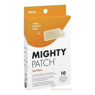Hero. MIGHTY PATCH Surface XL hydrokoloidné náplasti na akné 10 ks