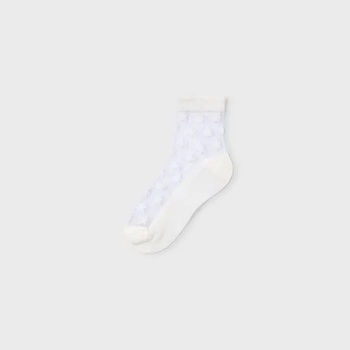 Mayoral Нежни чорапи цветя Мръсно бял цвят за мини момиче Mayoral