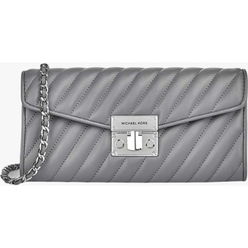 Michael Kors ROSE elongated clutch medium dámská kabelka šedivá