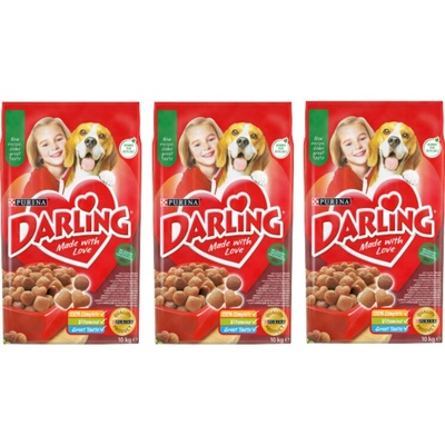 Purina Darling s lahodnou zmesou hovädzieho a kuracieho mäsa 3 x 10 kg