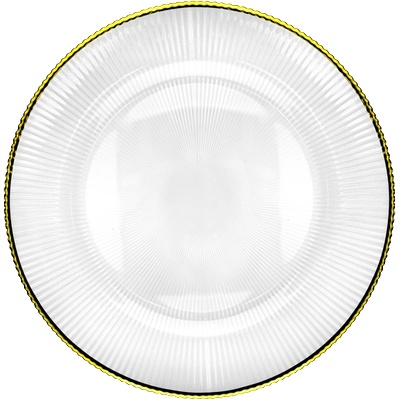Horecano HORECANO-WICKED-Подложна чиния стъкло Ø32.5xh2cm златен кант (AT723117) (0111246)