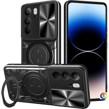 realme C75 4G / 14x 5G Удароустойчив CD Texture Sliding /Camshield Magnetic Holder Калъф и Протектор