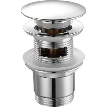 AQUALINE Uzatvárateľná umývadlová výpust guľatá, Click Clack, veľká zátka, V 35-55mm, chróm TF7001