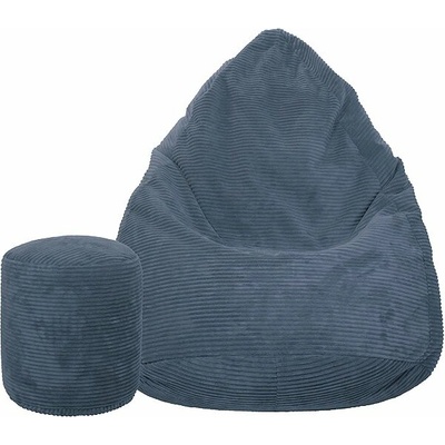 TopKing sedací vak + podnožník XL menčester Lincoln granátový 125 cm