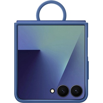 Samsung Оригинален гръб Samsung Silicone Cover with Ring за Galaxy Z Flip 7 - Син, EF-PF766TNE