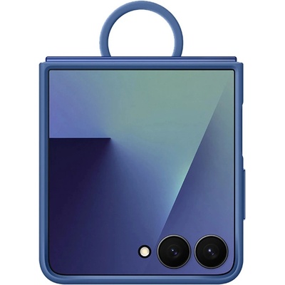 Samsung Оригинален гръб Samsung Silicone Cover with Ring за Galaxy Z Flip 7 - Син, EF-PF766TNE