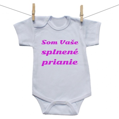 Body s krátkym rukávom Splnené prianie Ružová