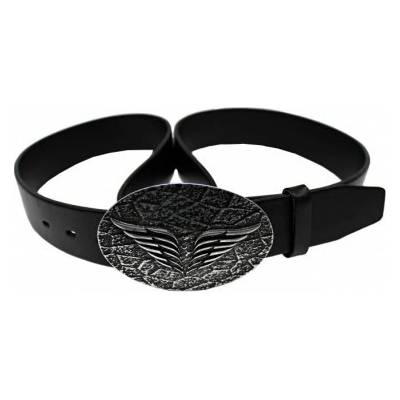 Penny Belts pánský kožený opasek 9763 Křídla černý