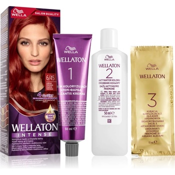 Wella Wellaton Intense перманентната боя за коса с арганово масло цвят 6/45 Red Passion