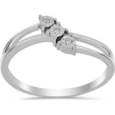 Nefertitis Prsten stříbrný s broušeným diamantem 017333 DIA