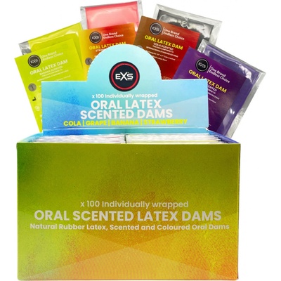 EXS Oral Latex Dams Flavoured 100 pack