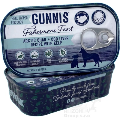 Salute Gunni´s Island rybí topper polární siven, tresčí játra a kelpa 127g