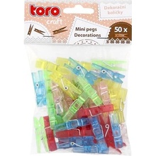 Toro kolíčky na prádlo MINI 50 ks 3,5 cm barvy mix